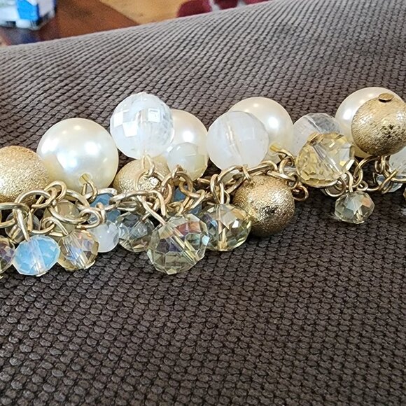 Etsy Vintage Gold Tone Beaded Cha Cha Style Bracelet - Picture 10 of 13